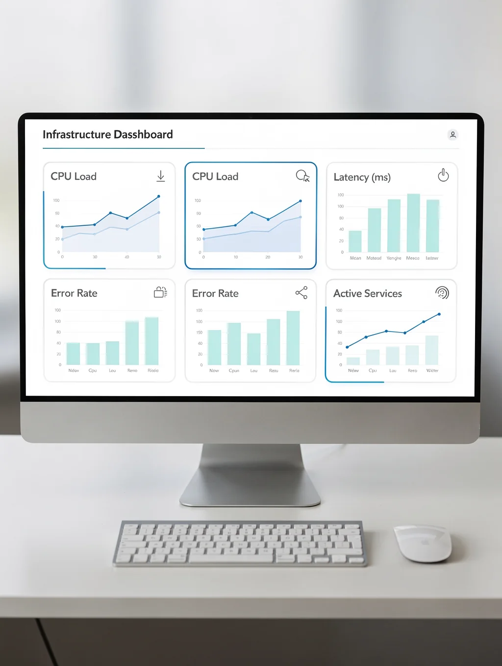 Modern digital infrastructure dashboard interface